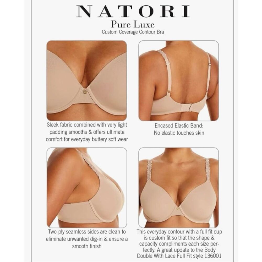 Natori Women's Pure Luxe Custom Coverage Contour … - image 3